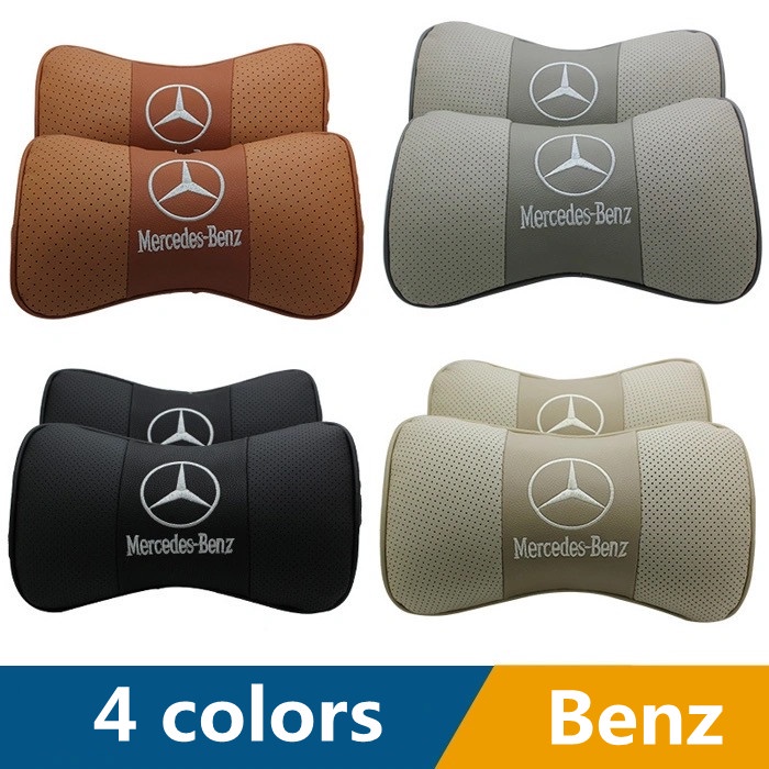 G-club Bantal Sandaran Kepala Jok Mobil universal Bahan Kulit breathable Untuk benz