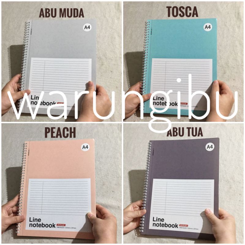 

Spiral Ruled Notebook A4 Hard Cover Buku Tulis Catatan Garis Pinggir