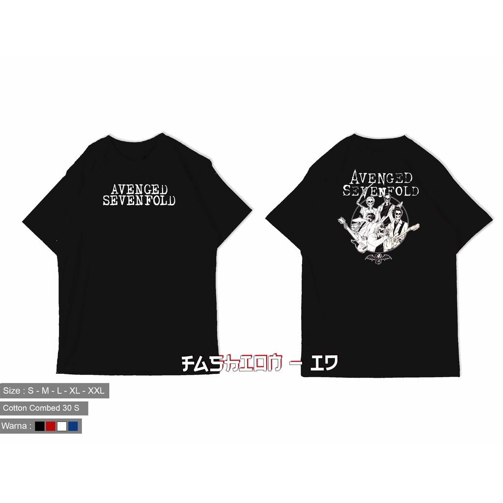 Baju Kaos AVENGED SEVENFOLD A7X Pria Dan Wanita Distro KAOS PRIA KEREN