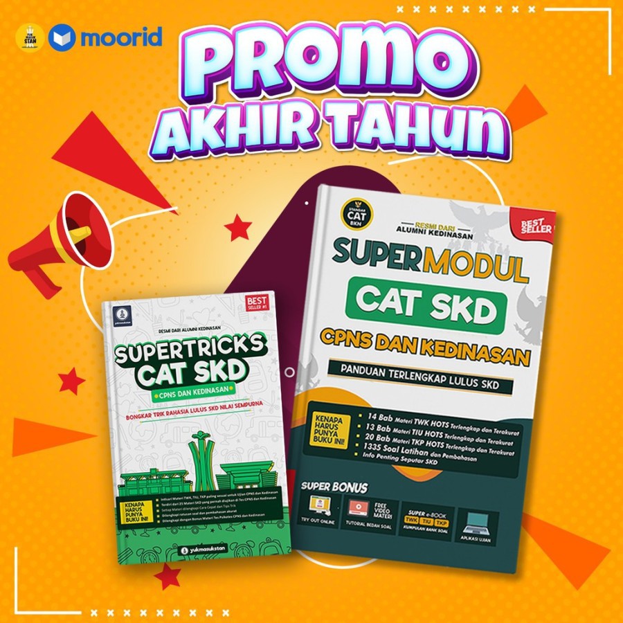 OmBotak Paket 2 Buku CPNS 2021 Kedinasan (Super modul dan Supertricks SKD)