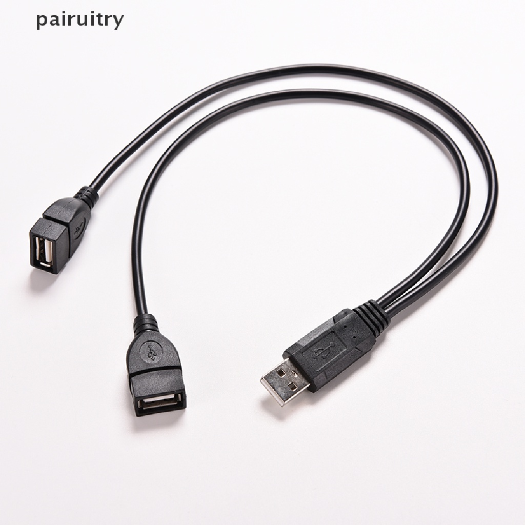 Prt Kabel Adapter Splitter USB 2.0 A Male Ke 2 Dual USB Female Jack Y PRT