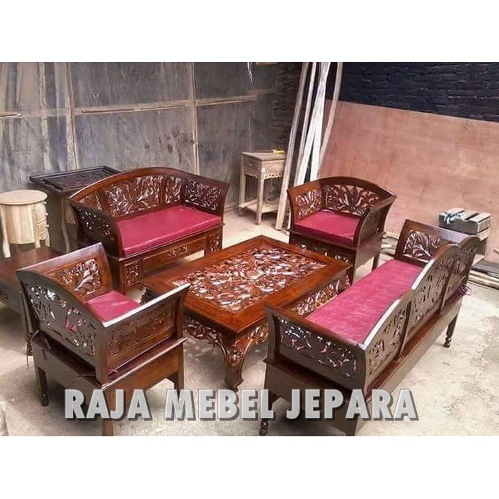Kursi tamu kartini jati ukir / kursi tamu jati ukir murah