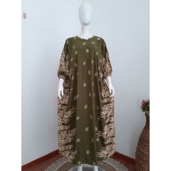 Kaftan Jumbo santung tebal