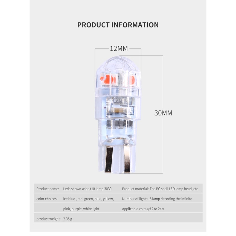 Canbus Car Wedge Lampu Parkir Side Door Bulb Instrumen Lampu Plat Nomor Lampu For Chevrolet Colorado Spark Trailblazer Captiva Aveo CRUZE Malibu