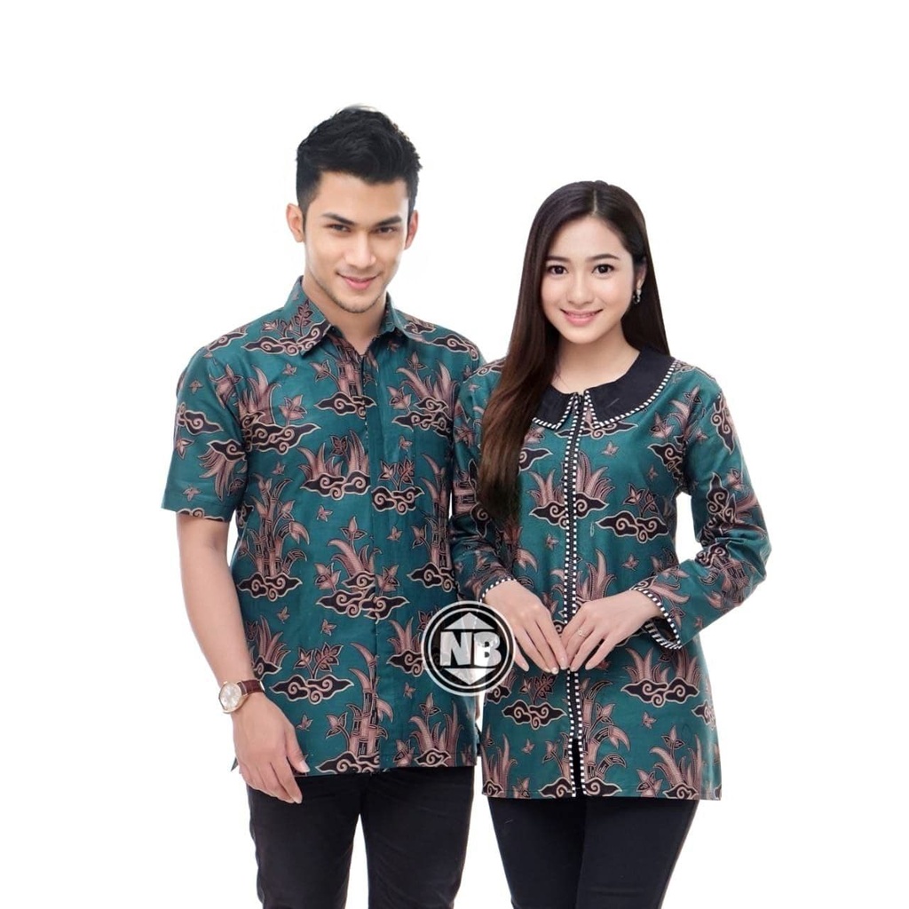 [11.11] COUPLE BATIK NEW HEM BLUS BLOUSE TRENDING INTERNATIONAL COUPLE SERAGAM TERLARIS BATIKPITTO