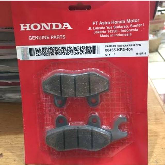 Kampas rem depan karisma supra x 125 revo supra 100 supra fit new tiger 2000 1993-2006 ori AHM