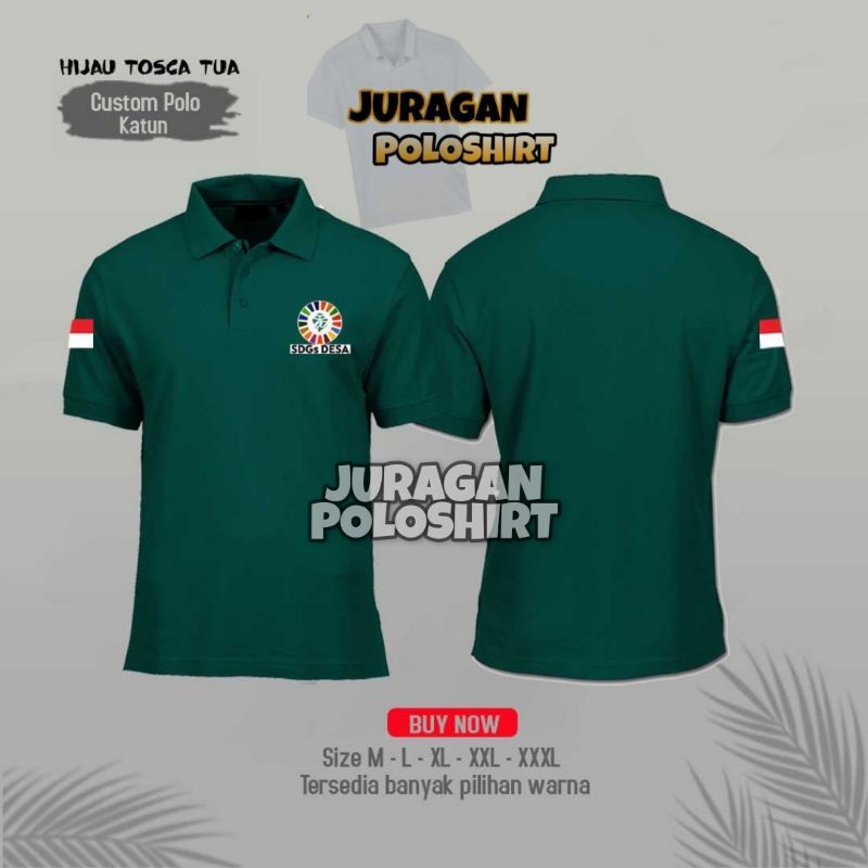 POLOSHIRT KEMENTERIAN DESA  - Kaos Polo SDGs DESA  logo kecil BAJU KERAH POLO SDGs PANJANG PENDEK
