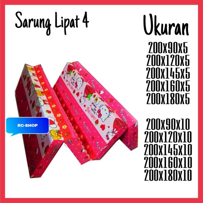 Sarung Kasur Lipat 4 200x160x5 atau 200x160x10