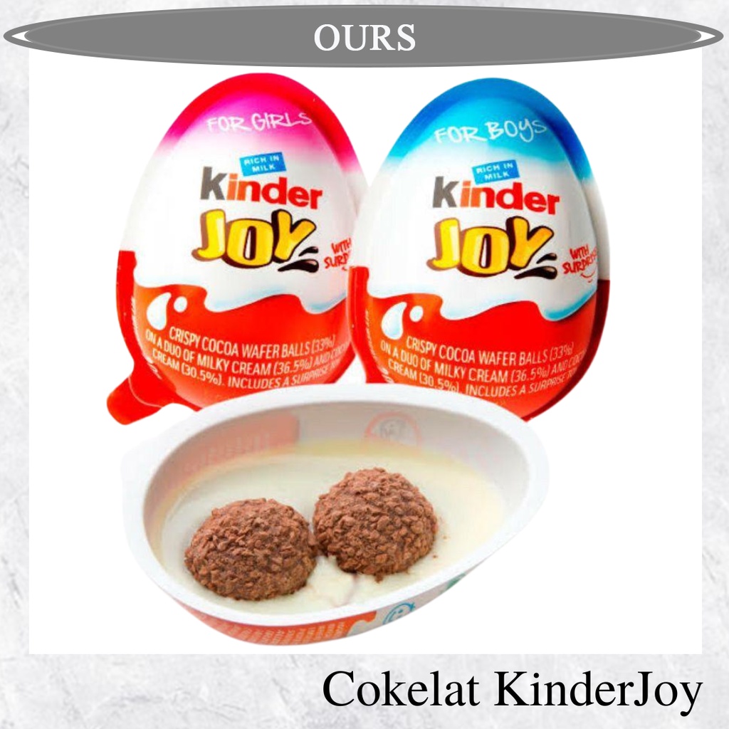 

Cokelat KinderJoy 20GR / Kinder Joy 20GRAM / Chocolate Boy Girl