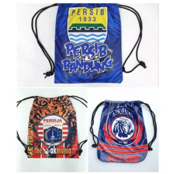 TAS PRIA SERUT GYMSACK CLUB BOLA AREMA PERSIJA PERSIB PERSEBAYA LIGA INDONESIA MURAH