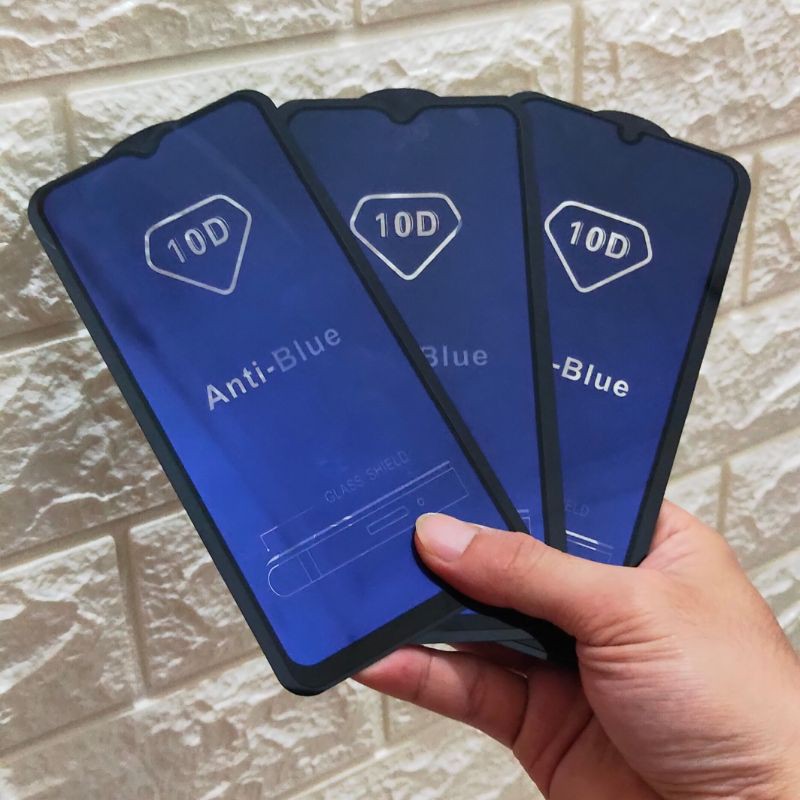 Tempered glass full antiblue Redminote 4/4X/5/5A/5A prime/5pro/6 pro/7/7pro/8/8pro/9/9 pro/10/10s/10pro/POCO X3/POCO X3 NFC/POCO X3 PRO