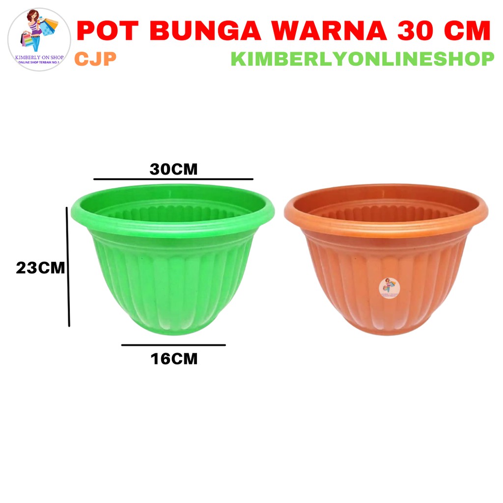 Pot Bunga Plastik Warna 30 Cm KHUSUS GOJEK