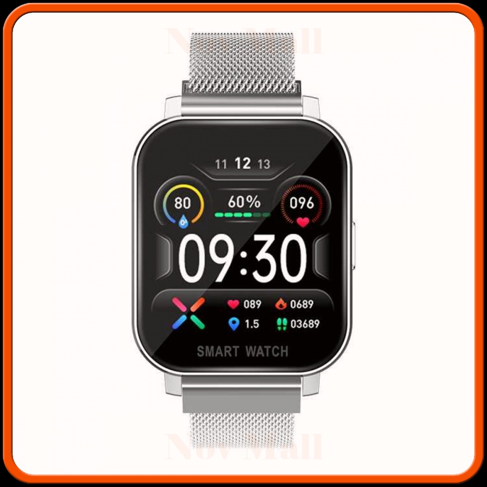 SKMEI Smartwatch Heart Rate Blood Oxygen Stainless Steel - MT28S