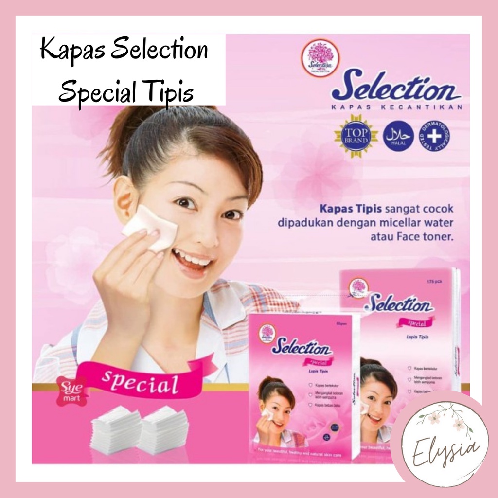 Kapas Selection Facial Cotton / Kapas Pembersih Wajah / Kapas Kecantikan Kotak - Special Tipis