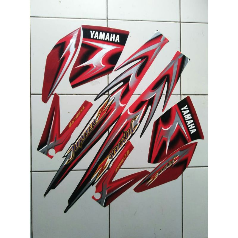 striping lis stiker standar ori jupiter Z 2006 merah hitam stiker ori Jupiter Z merah hitam 2006 str