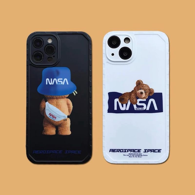 SOFT CASE IPHONE X XR XS MAX 11 12 13 PRO PROMAX NASA BEAR