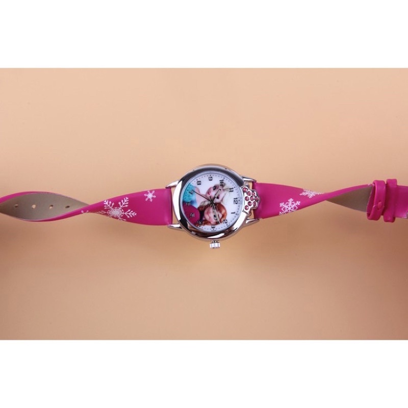 Kezzi Jam Tangan Anak Perempuan Princess Elsa Anna Frozen - FG0701A - Pink