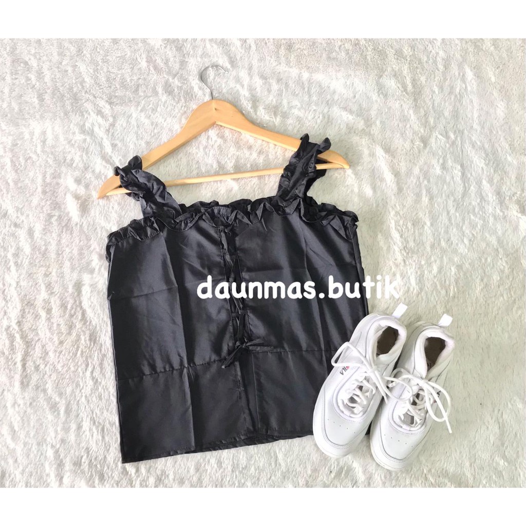 1KG MUAT 8PCS | TANKTOP MICHALE OUTER BLACK HITS SELEBGRAM FASHION OOTD WANITA