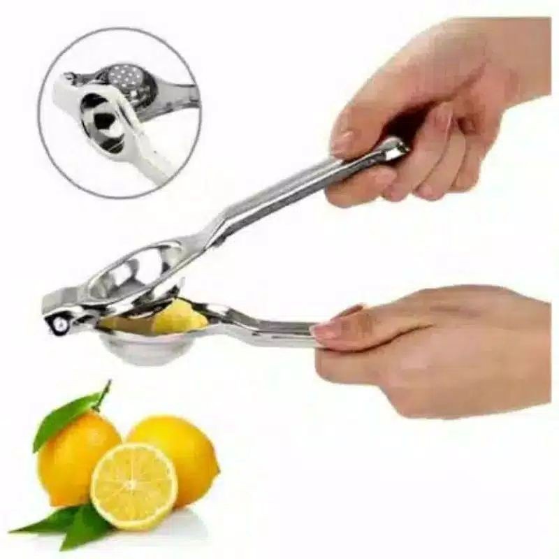 (HK_88)LAT PERAS JERUK STAINLESS PERASAN LEMON JERUK NIPIS BAHAN STAINLESS STEEL LEMON SQUEEZER MANUAL