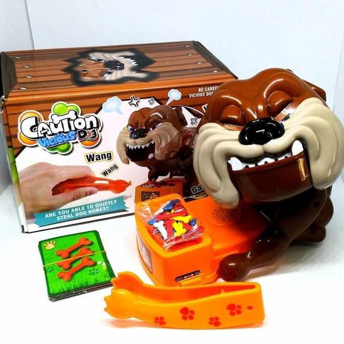 TERLARI5 Mainan anak Gigit Tulang anjing CAREFUL POODLE BEWARE BAD DOG + Kartu