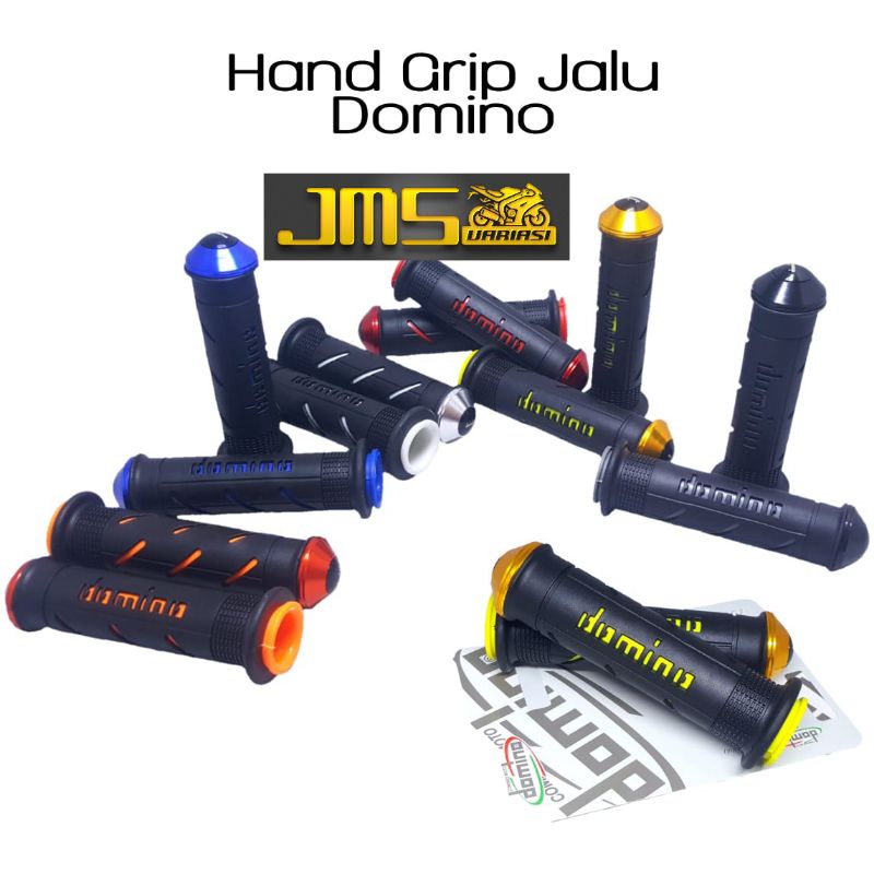 sarung stang grip handgrip domino plus jalu semua motor nmax aerox vixion r15 r15 vario 125/150 pcx 150/160 beat scoopy genio supra blade jupiter