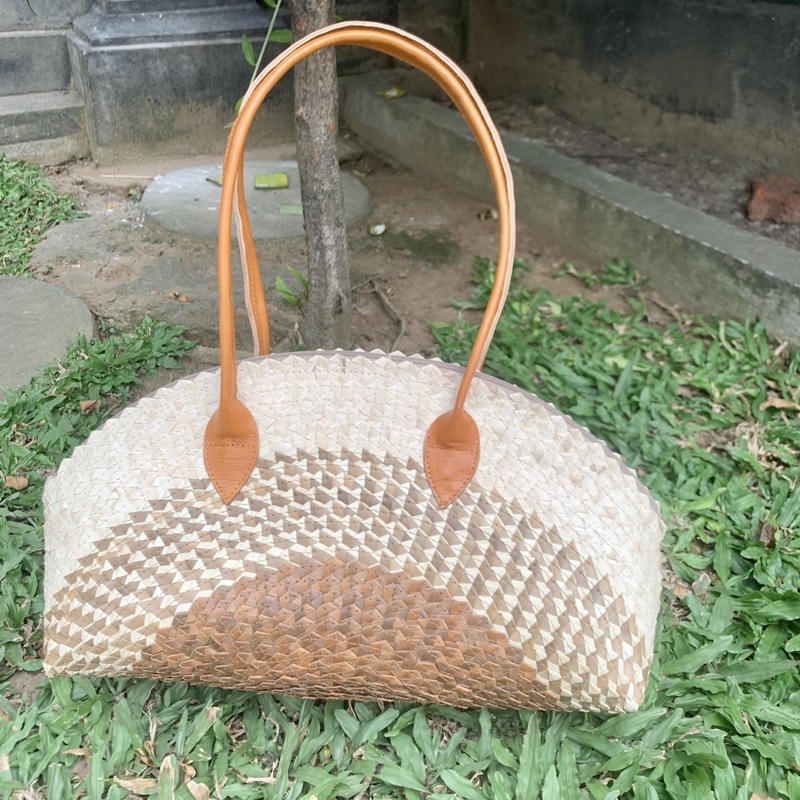 Tas Anyaman Bali Lontar Sisik F01 / Tas Anyaman Bali / Tas Anyaman