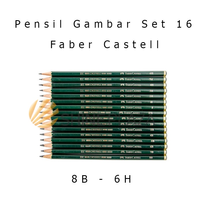 

(BISA COD) Drawing Pencil Set - Pensil Gambar Faber Castell Isi 16 - Pensil 2B