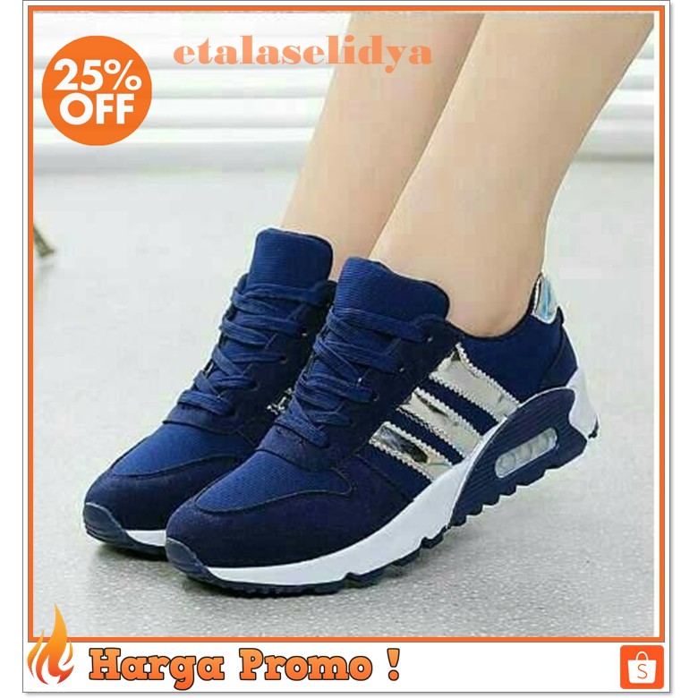 Sepatu Wanita Sneaker murah biru terbaru
