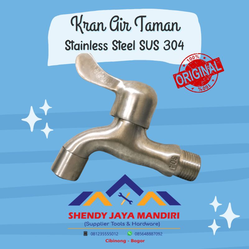 Kran Air Taman Stainless Steel SUS 304 kran sus304 kran taman sus304 kran tembok
