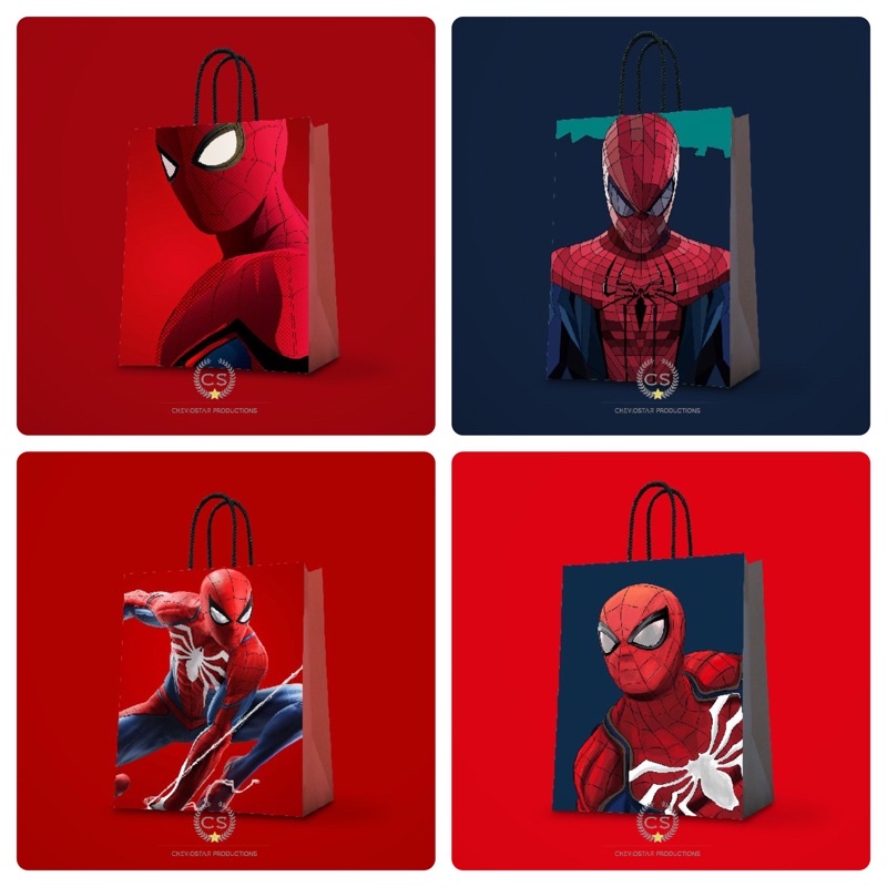 

paper bag spiderman/ Paper bag kado/paper bag kertas kado/goodie bag/tas kado paper bag/paper bag kado ulang tahun/tas kertas/hampers birthday/souvenir ultah/paperbag custom/paper bag lucu/tas goodie bag/tas kado/kotak kado/kertas kado