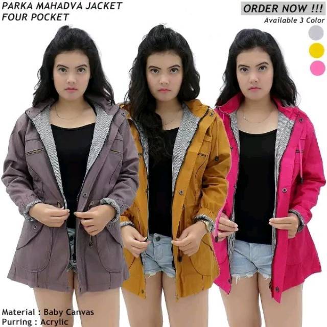 Jaket PARKA cewek STANDAR & JUMBO / jaket PARKA wanita 
