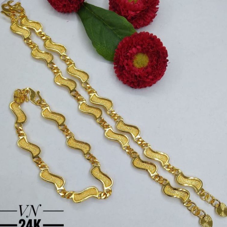 Xuping Perhiasan Gelang Tangan Lapis 24K E634