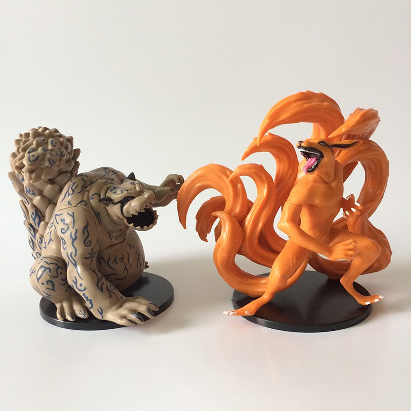 2 pcs Figure Anime Naruto Kyuubi Kurama & Ichibi Shukaku