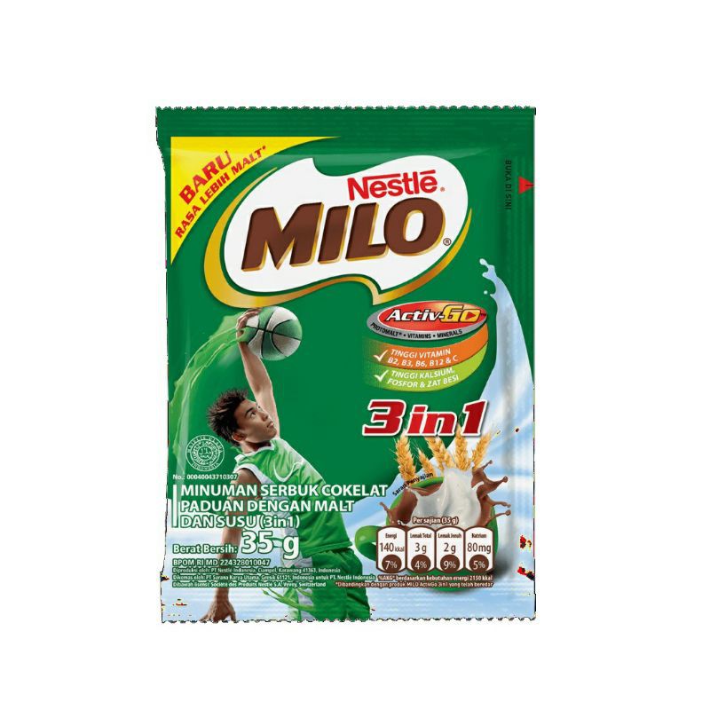 

Milo 3 in 1 nestle 35 gr isi 10 pcs