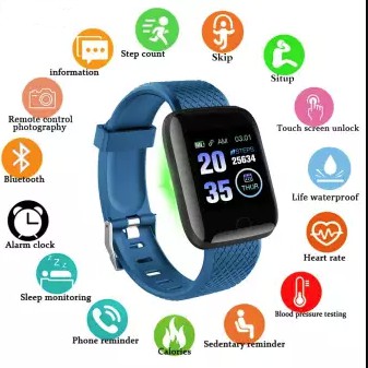 Smartwatch 116 Plus Jam Tangan Sport Jam Tangan Pintar Jam Sport Smart Bracelet