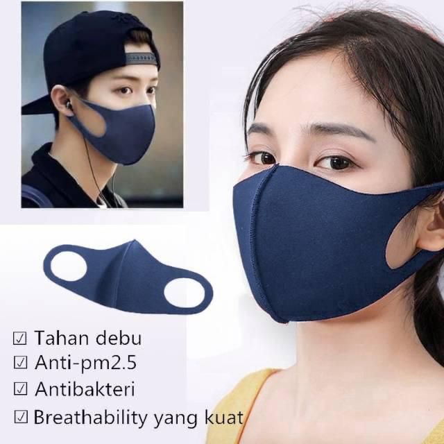 TERMURAH BISA COD!!!!! MASKER KAIN ANTI DEBU BAHAN SCUBA / MASKER SCUBA (NON MEDIS) DEWASA BISA