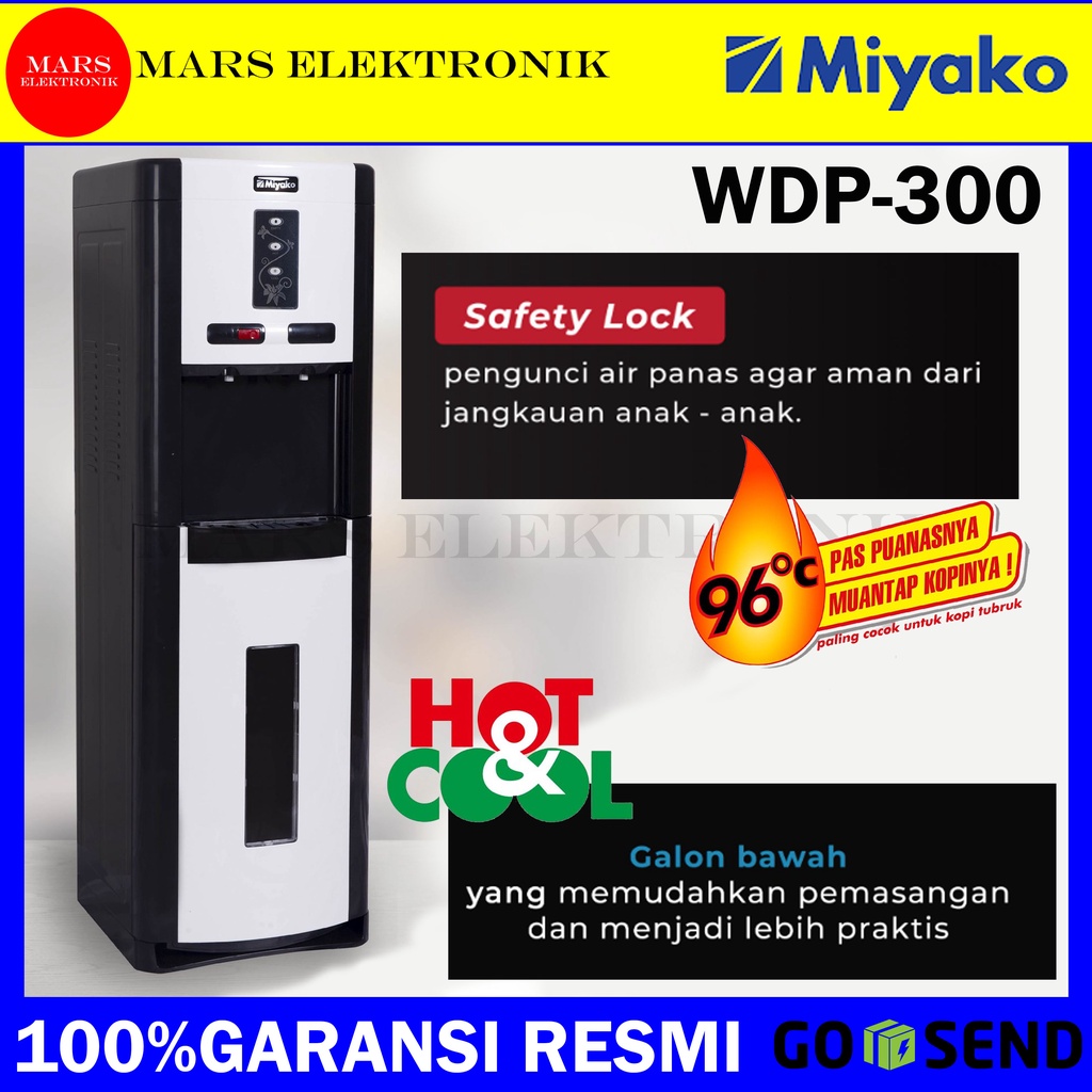DISPENSER MIYAKO GALON BAWAH WDP-300  WDP 300 / WDP300 / READY