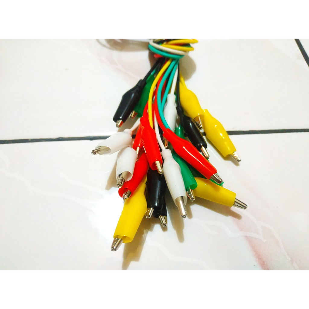 Kabel Capit Buaya Alligator Clip 10Pcs 10Set 50CM Double Head