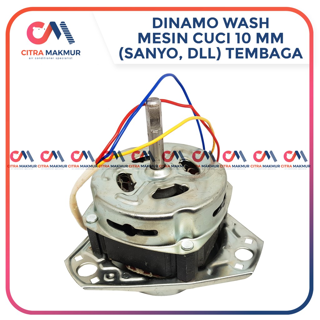 Dinamo Wash Sanyo LG Tembaga Mesin Cuci merk Motor Pencuci As 12 mm kaki 3 tiga Besar 2 tabung