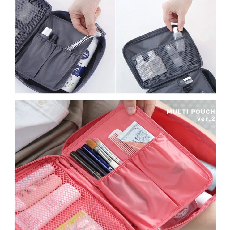 Travel Toiletries Cosmetic Wash Bag Organizer Tas Kosmetik Make Up Std