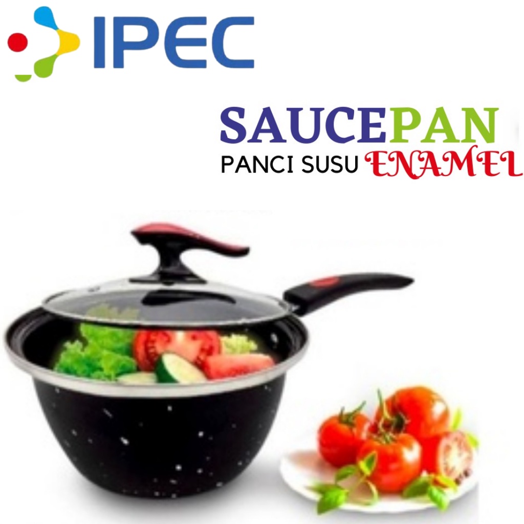 Panci Kuah Sup Enamel 20cm Panci susu Sauce Pan Anti Lengket with tutup - 4020/2001