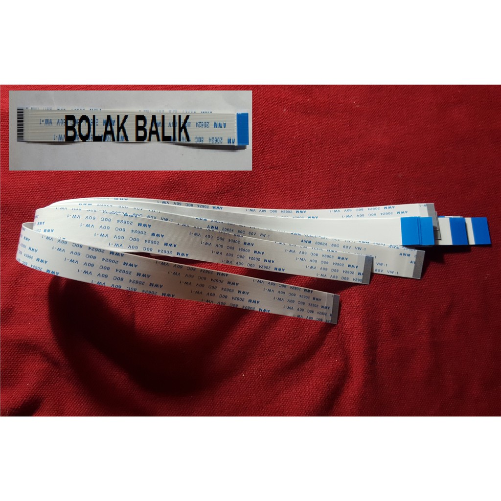 New Original 16PIN 16 PIN PFC FPC FFC Fleksibel Kabel 0.5MM 400MM 40CM BOLAK BALIK BERLAWANAN Mantaf