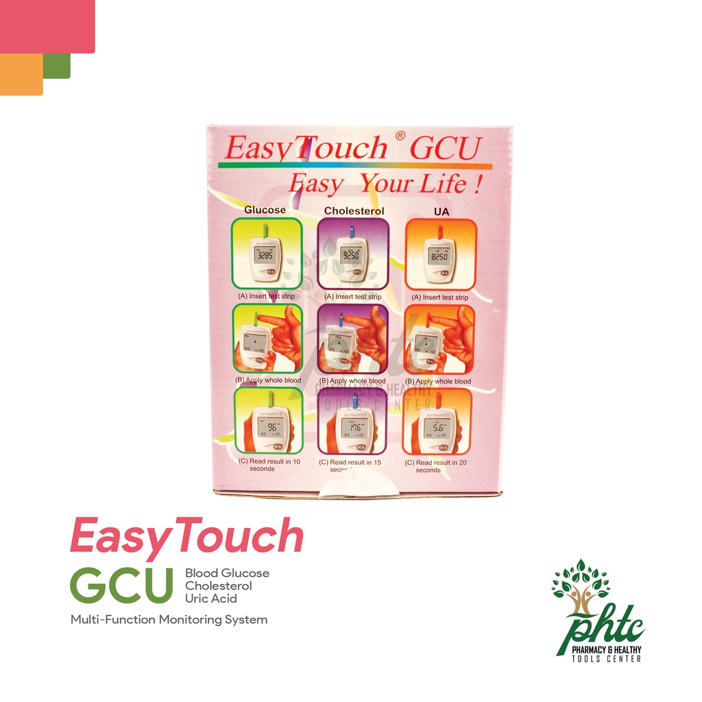 EASYTOUCH Alat Cek Easy Touch GCU 3 in 1 Gula Darah, Kolesterol, Asam Urat l GCU 3in1