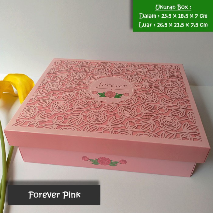

Kotak Kado Persegi Panjang / Gift Box 26.5 x 21.5 x 7.5 FOREVER PINK