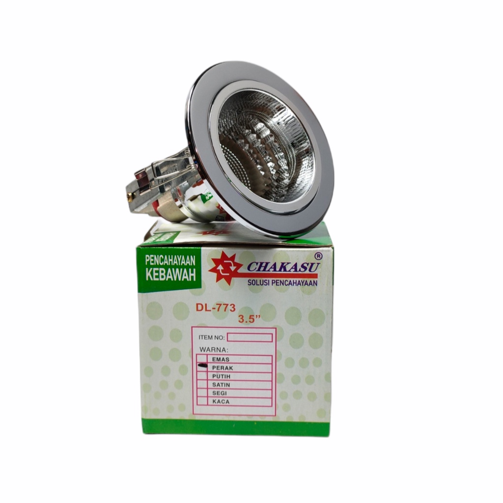 Chakasu Fiting Lampu Downlight 3.5 inchs - Warna Perak