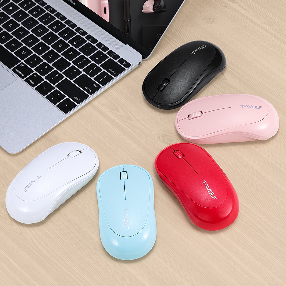 SKU-1249 MOUSE WIRELESS TWOLF Q18 TERMASUK BATERAI T-WOLF