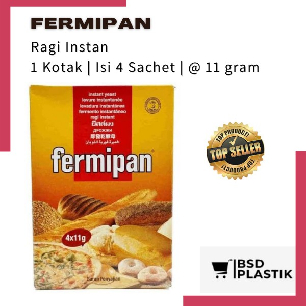 

Ragi Instan Ragi Fermiripan Ragi Kering Ragi Instant Yeast Ragi Roti Instan Dry Yeast 11 gram x 4