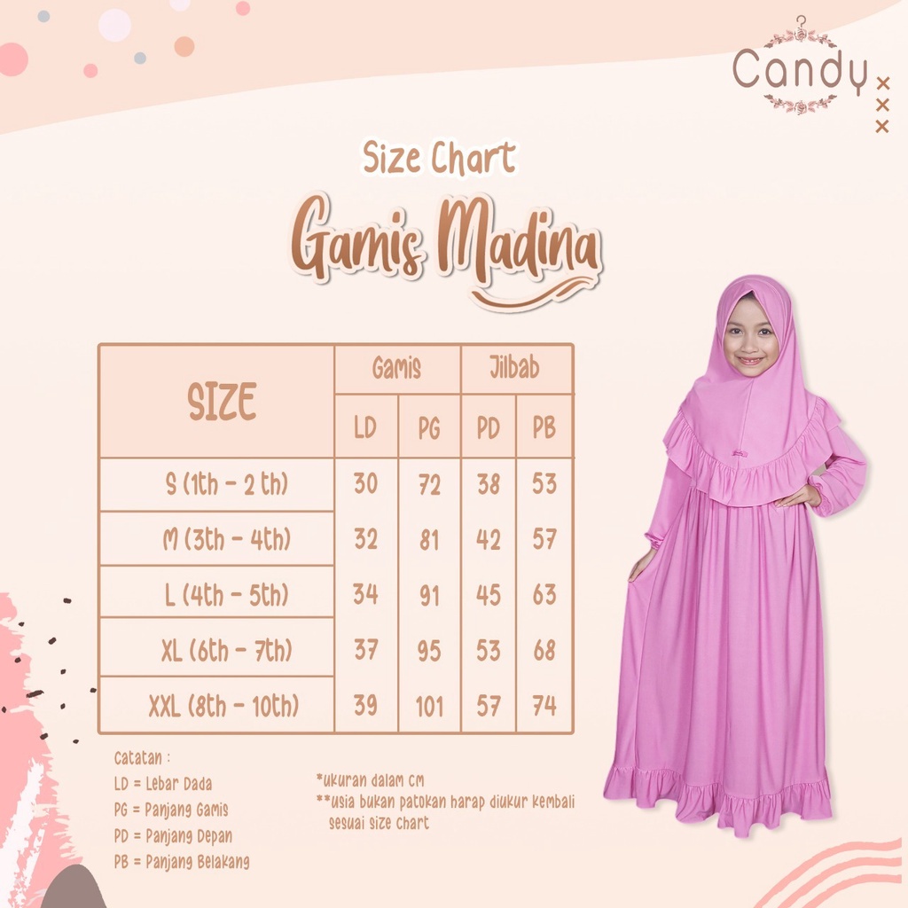 GAMIS ANAK POLOS SET JILBAB 1-5 TAHUN