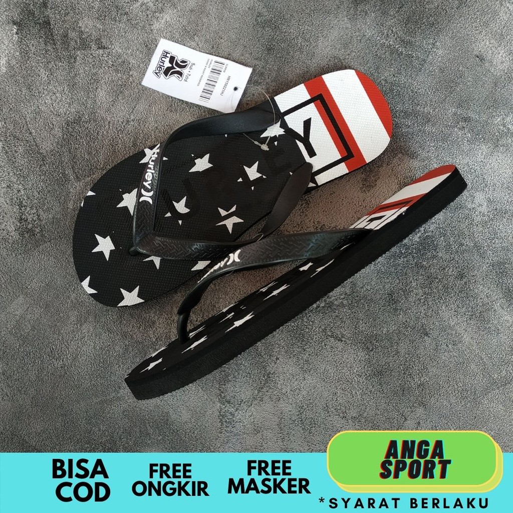 SANDAL JEPIT PRIA HURLEY KASUAL SURFING / SENDAL COWOK JEPIT DISTRO KEKINIAN KEREN PREMIUM