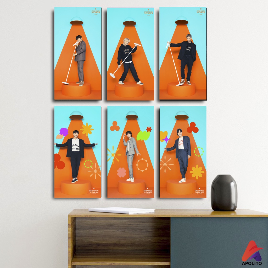 HIASAN DINDING BTS PERMISSION TO DANCE (10X20 CM) WALLDECOR PAJANGAN POSTER HIASAN KAMAR DEKORASI KAYU KPOP BTS PERMISSION TO DANCE